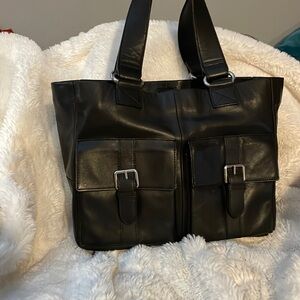 Gap Black Leather Tote